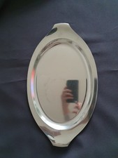 ABS Mitropa Servierplatte Tablett Platte Edelstahl DDR Petroff-Bohne Design groß