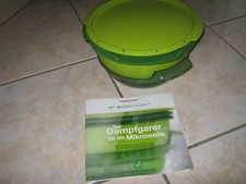 Tupperware 101° Microgourmet, Dampfgarer, grün, mit Anleitung Rezeptheft