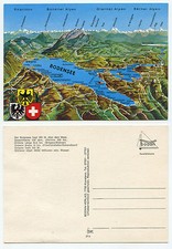 18253 - Bodensee - Maße und Zahlen - Landkarte - alte Ansichtskarte
