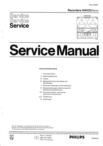 Service manual für philips - service,