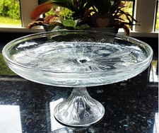 Georgshütte Obstschale rund ohne Kante mit Ständer Nachlass neuwertig.!