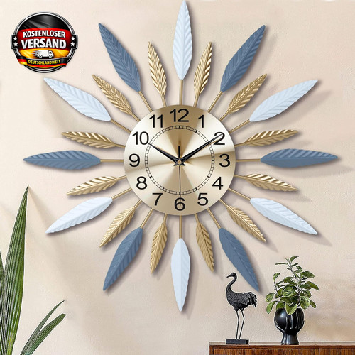 Große metallische wanduhr - metallische,