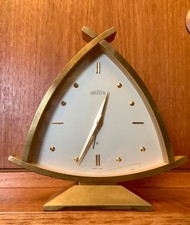 Angelus Tischuhr, 8 Tage Werk mit Wecker, 60er Jahre, außergewöhnliches Design