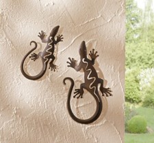 Metall deko rostoptik gecko - metall,