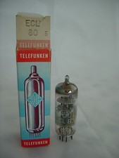 "Telefunken"-Elektronenröhre ECL 80 Triode-Pentode - 9 Stift - Sockel Noval