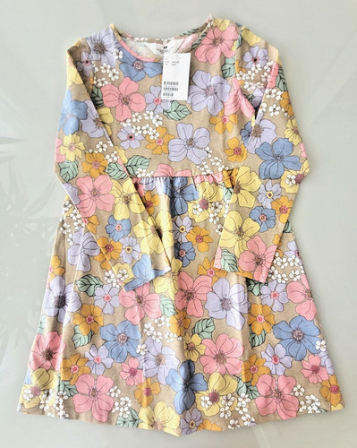 Kleid mädchen blumen bunt - h&m,