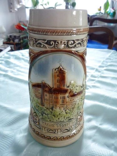 Alter bierkrug motiv wartburg - motiv,