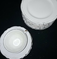 Altes Schumann Bavaria Service, Teller mit Goldrand, 16 Teile