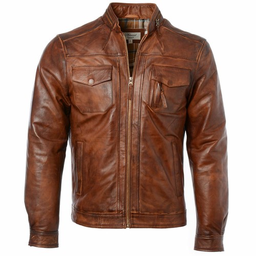 Herren retro stil bikerjacke - retro,