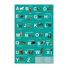 Alphabet-Lernposter Pferde