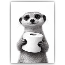 Erdmännchen Poster Badezimmer
