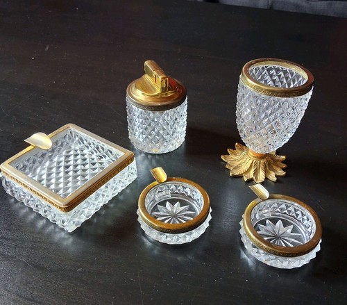 Vintage raucherset kristall - raucherset,