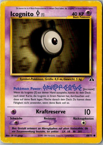 Pokemon icognito 75 neo - i, 68/75