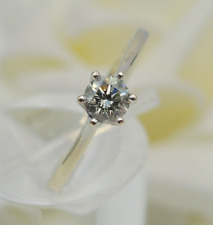 Solitär-Brillant-Ring - 585er Weiß-Gold -1 Brillant , 0.27 ct. -IF ( lupenrein )