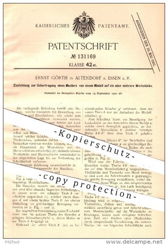 Original patent görth - original, e.
