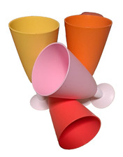 TUPPERWARE _4 teilger Eis / Obst becher SET- bunt _Ausstellungsstück