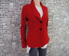 LUII DAMEN REINE KOCHWOLLE WALK FREIZEIT FEST STRICKJACKE CARDIGAN ROT S