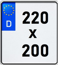 Motorrad Kennzeichen 220x200