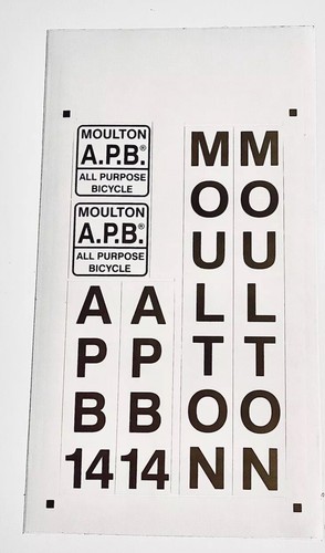 Moulton apb decals stickers - moulton,