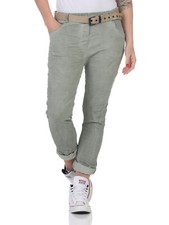 Damen Hose Jogginghose Freizeit Jogpants Boyfriend Gürtel Chino Baggy Cargo