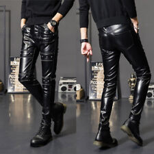 Herren PU Kunstleder Hosen
