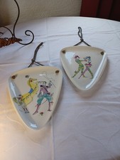 Alka Kunst Bavaria Porzellan 2 Wandplatten Wandteller Zirkuswelt 50er Vintage