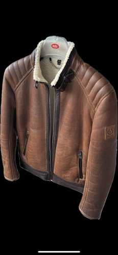 Belstaff lammfell lederjacke - belstaff,