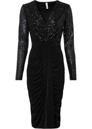Jerseykleid mit pailletten und - jerseykleid,