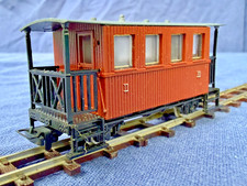 EGGER-BAHN Personenwagen braun Nr. 2002, gepflegter Zustand, in OVP