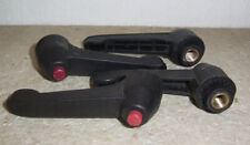 Vier Stück - Knebelmutter M 8 mit ROTEN - Knopf - Griff Form - Gebrauchte Knebel