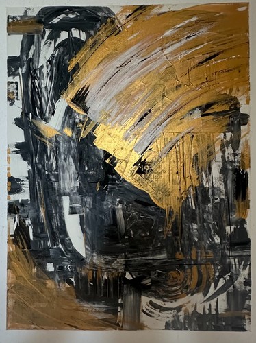 Acrylbild handgemalt abstrakt