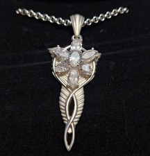 Anhänger mit Kette - Der Herr der Ringe - Arwens Abendstern - Silber 