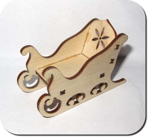 Miniatur schlitten mit lehne - miniatur,