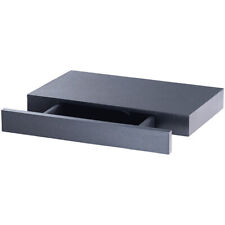 Carlo Milano Wandregal mit versteckter Schublade, 40 x 5 x 25 cm, schwarz