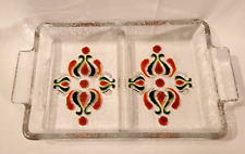 Walther Glasschale Pop Art 70er Jahre Heiner Düsterhaus Kabarett 2-geteilt