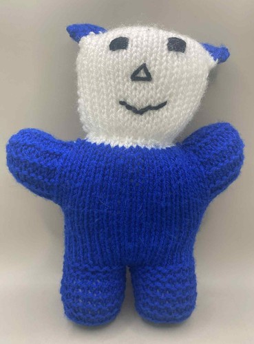 Blauer pullover teddybär - pullover,