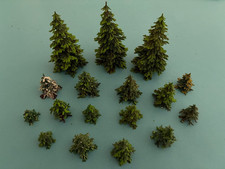 Bäume Nadelbäume H0 Eisenbahn Modellbau 17 Stück