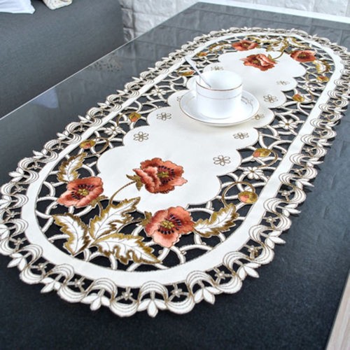 Oval vintage bestickt spitze - oval,