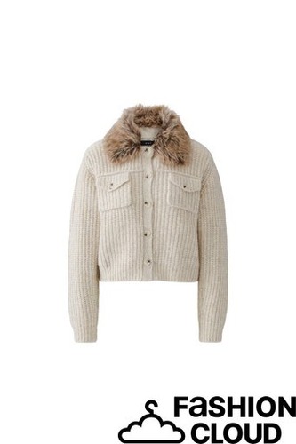 Oui strickjacke light - light, beige