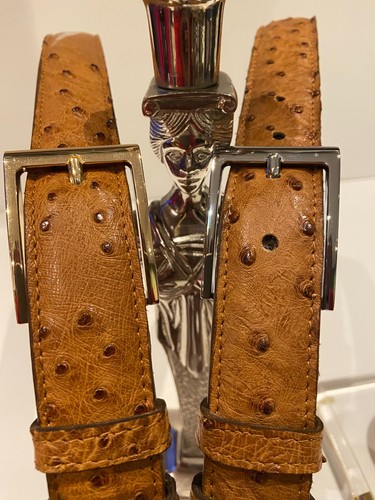 Straussenleder gürtel cm - straussenleder,