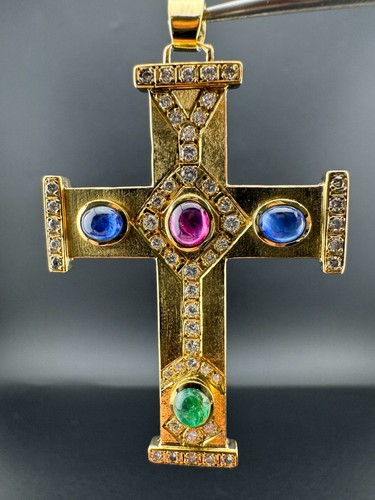 Kreuz anhänger 750 gold kt - 750,