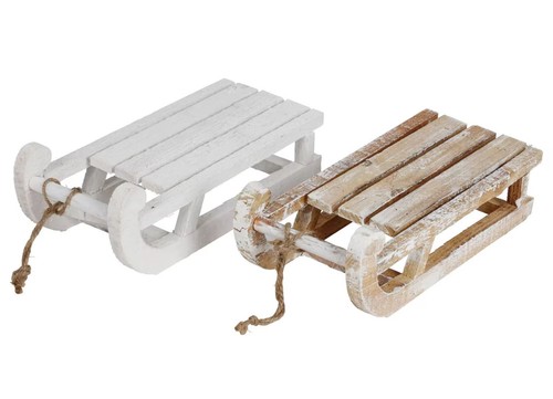Holz deko schlitten - holz,