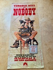 Rarität !!! Terence Hill Nobody, Filmplakat auf Kunstfaser