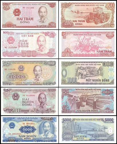 Satz von vietnam banknoten - von,