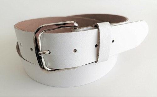 Jeansgürtel glatt leder - glatt,