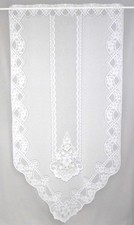 Scheibengardine Balkontür Blumen & Muster weiß 88/165cm