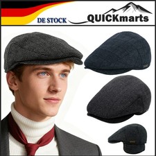 Herren Warme Wintermützen Schiebermützen Baskenmützen Reisemützen Fahrer Huts