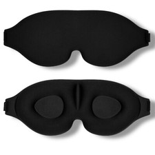 Schlafmaske 3D Schwarz Augenmaske Schlafbrille Lichtblocker Reise Damen Herren