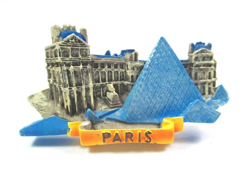 Paris magnet poly louvre - magnet,