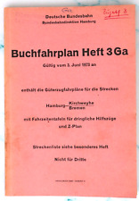 Deutsche Bundesbahn - Buchfahrplan Heft 3 Ga der  BD Hamburg 1973
